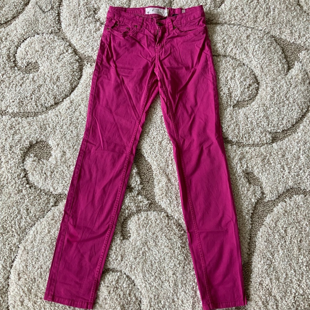 H&M Fuschia Skinny Pants Jeans US 4 EU 34